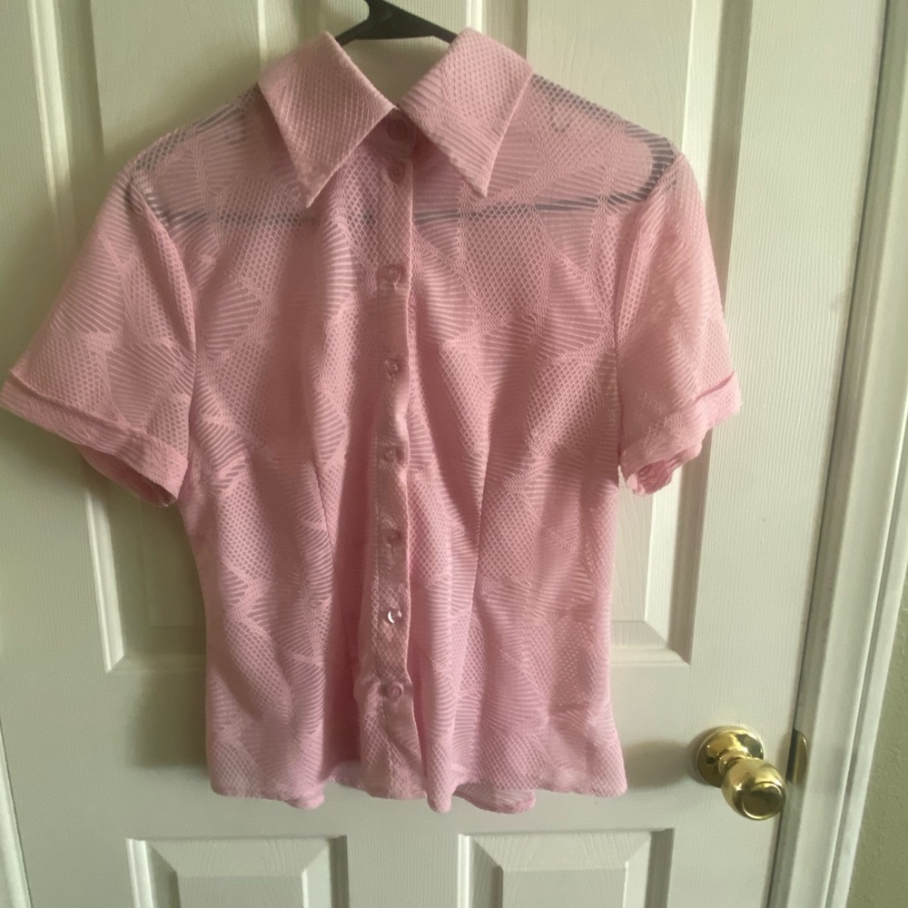 Tailor and Twirl Retro Fashion Top Pink size L